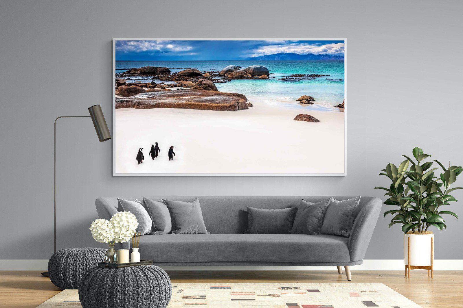Cape Penguins-Wall_Art-220 x 130cm-Mounted Canvas-White-Pixalot
