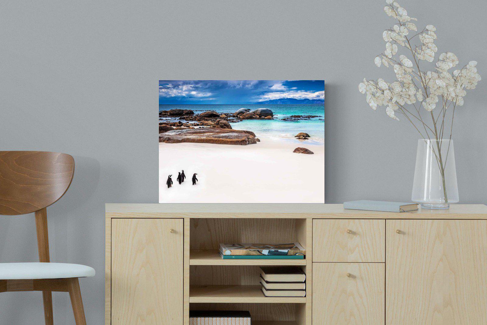 Cape Penguins-Wall_Art-60 x 45cm-Mounted Canvas-No Frame-Pixalot