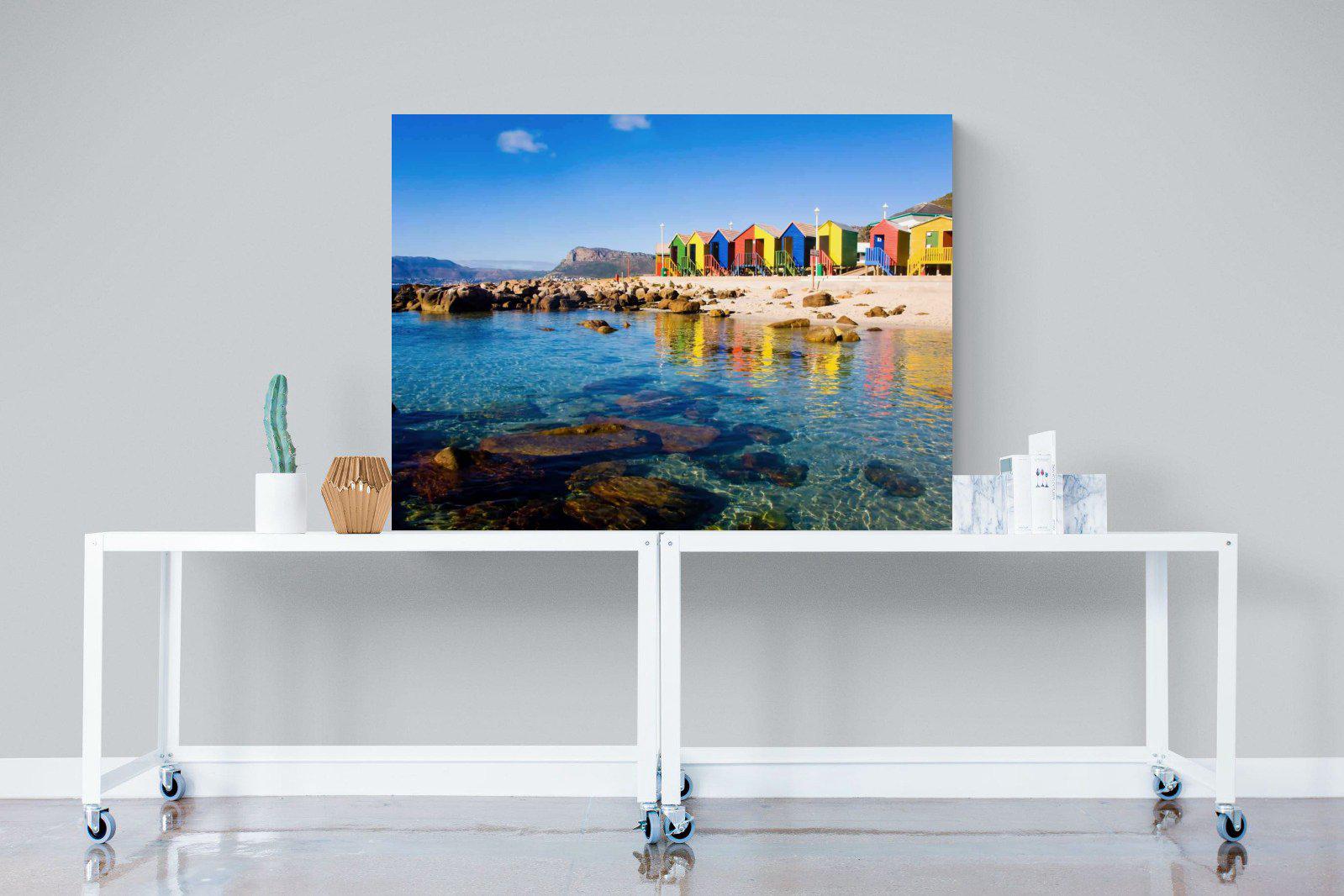 Cape Town Beach Huts-Wall_Art-120 x 90cm-Mounted Canvas-No Frame-Pixalot