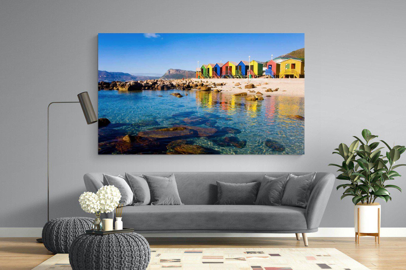 Cape Town Beach Huts-Wall_Art-220 x 130cm-Mounted Canvas-No Frame-Pixalot