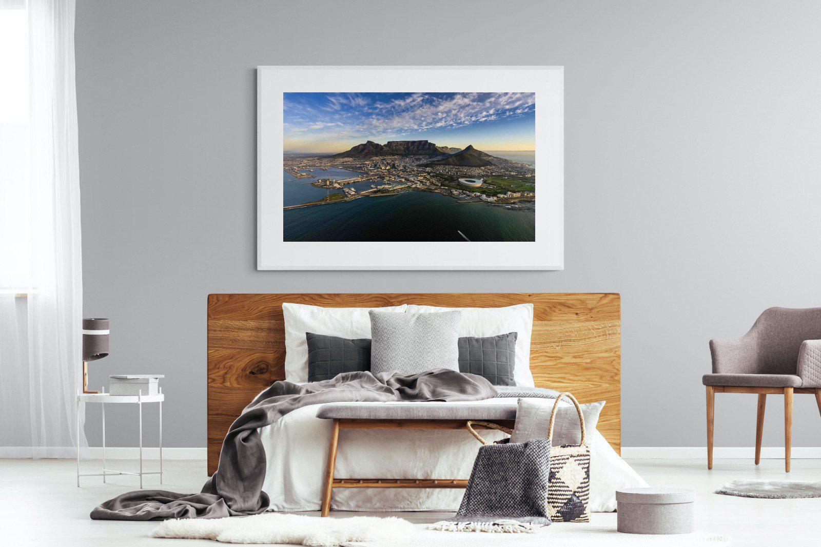 Cape Town-Wall_Art-150 x 100cm-Framed Print-White-Pixalot
