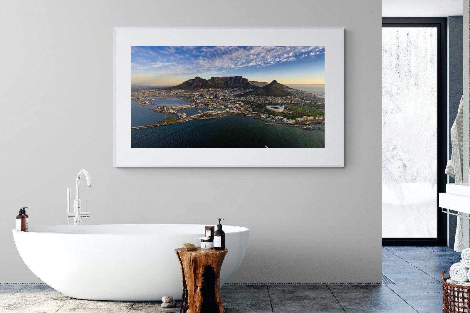 Cape Town-Wall_Art-180 x 110cm-Framed Print-White-Pixalot