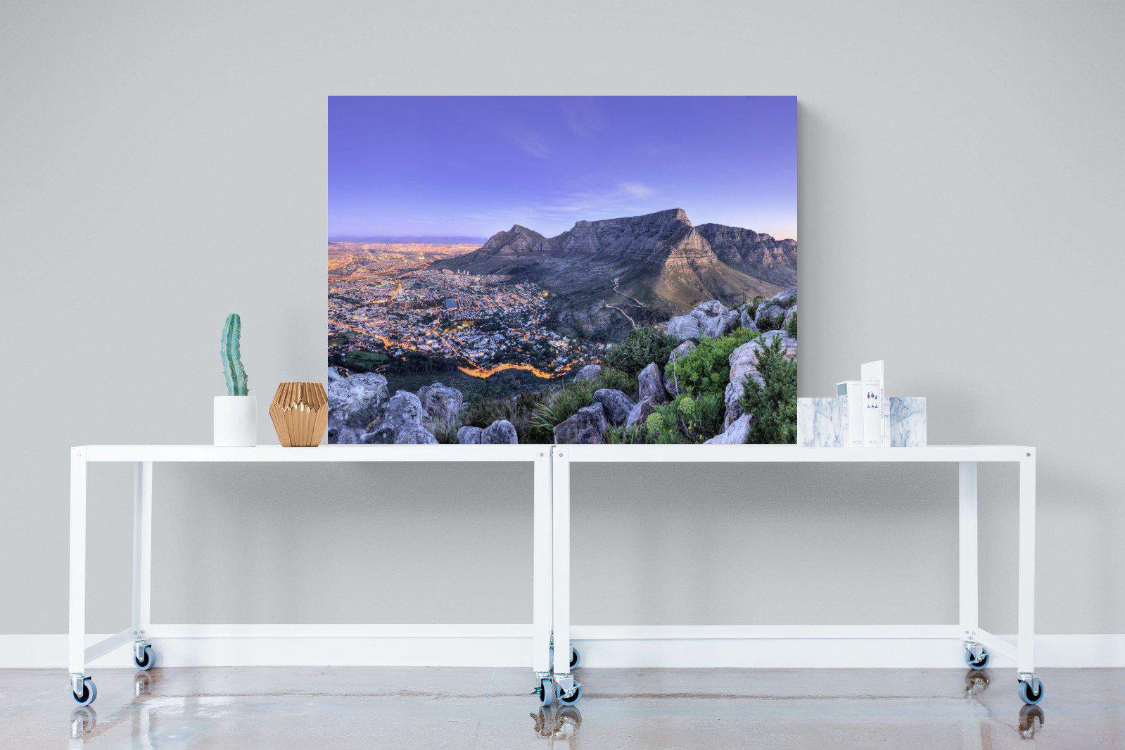 Cape Town at Dusk-Wall_Art-120 x 90cm-Mounted Canvas-No Frame-Pixalot
