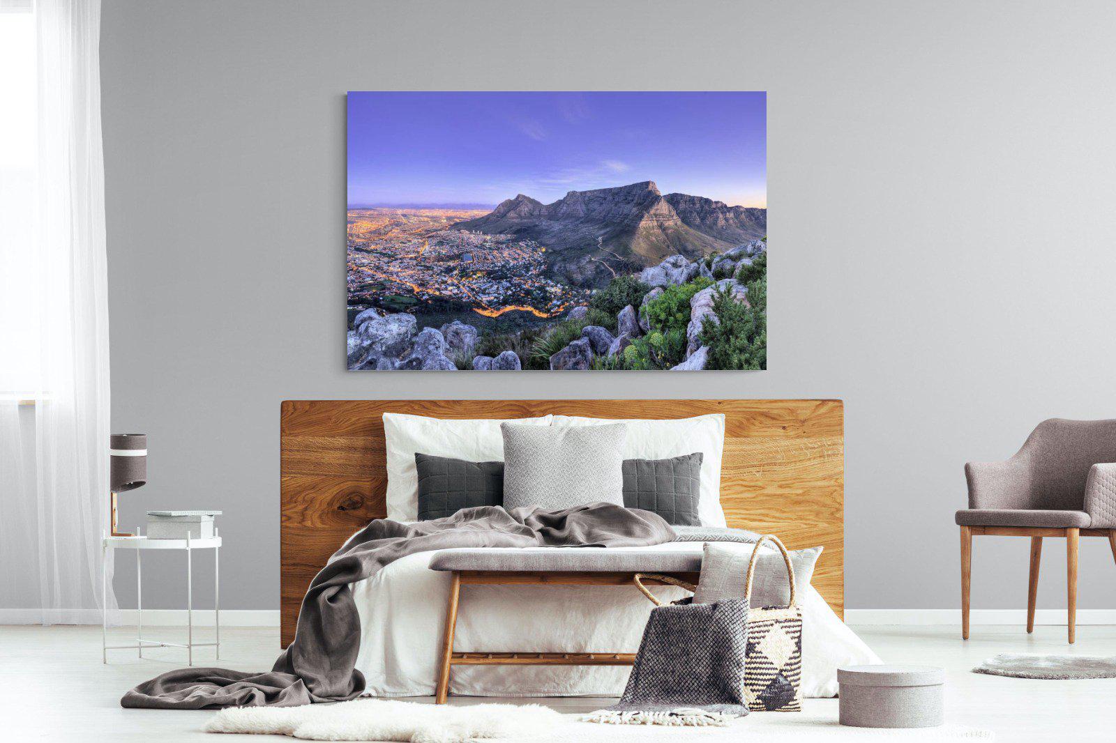 Cape Town at Dusk-Wall_Art-150 x 100cm-Mounted Canvas-No Frame-Pixalot