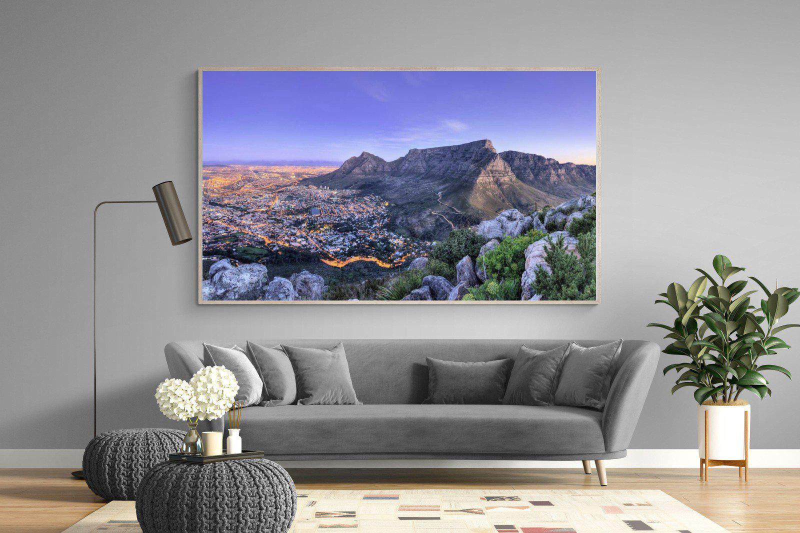 Cape Town at Dusk-Wall_Art-220 x 130cm-Mounted Canvas-Wood-Pixalot