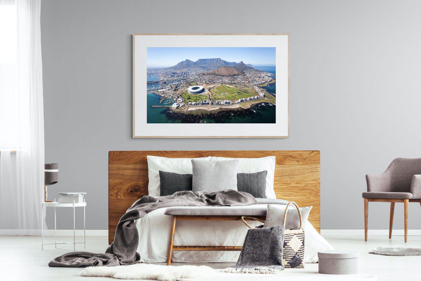 Cape Town by Air-Wall_Art-150 x 100cm-Framed Print-Wood-Pixalot