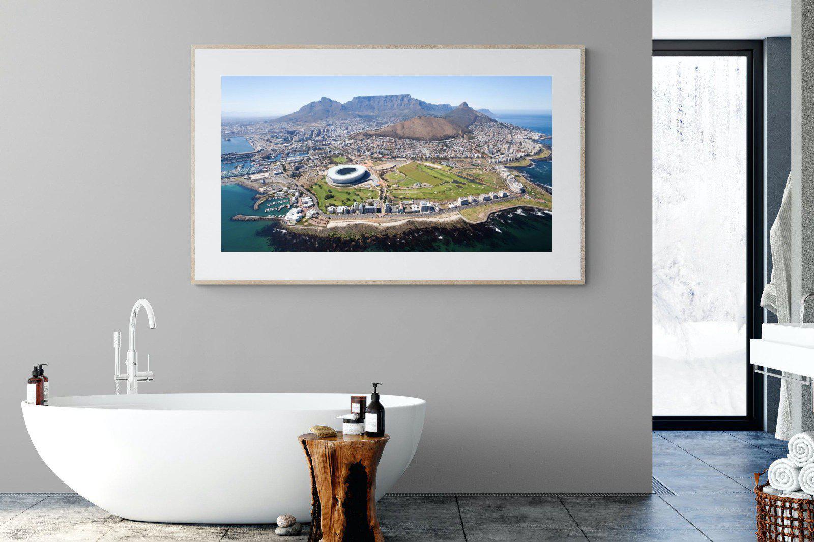 Cape Town by Air-Wall_Art-180 x 110cm-Framed Print-Wood-Pixalot