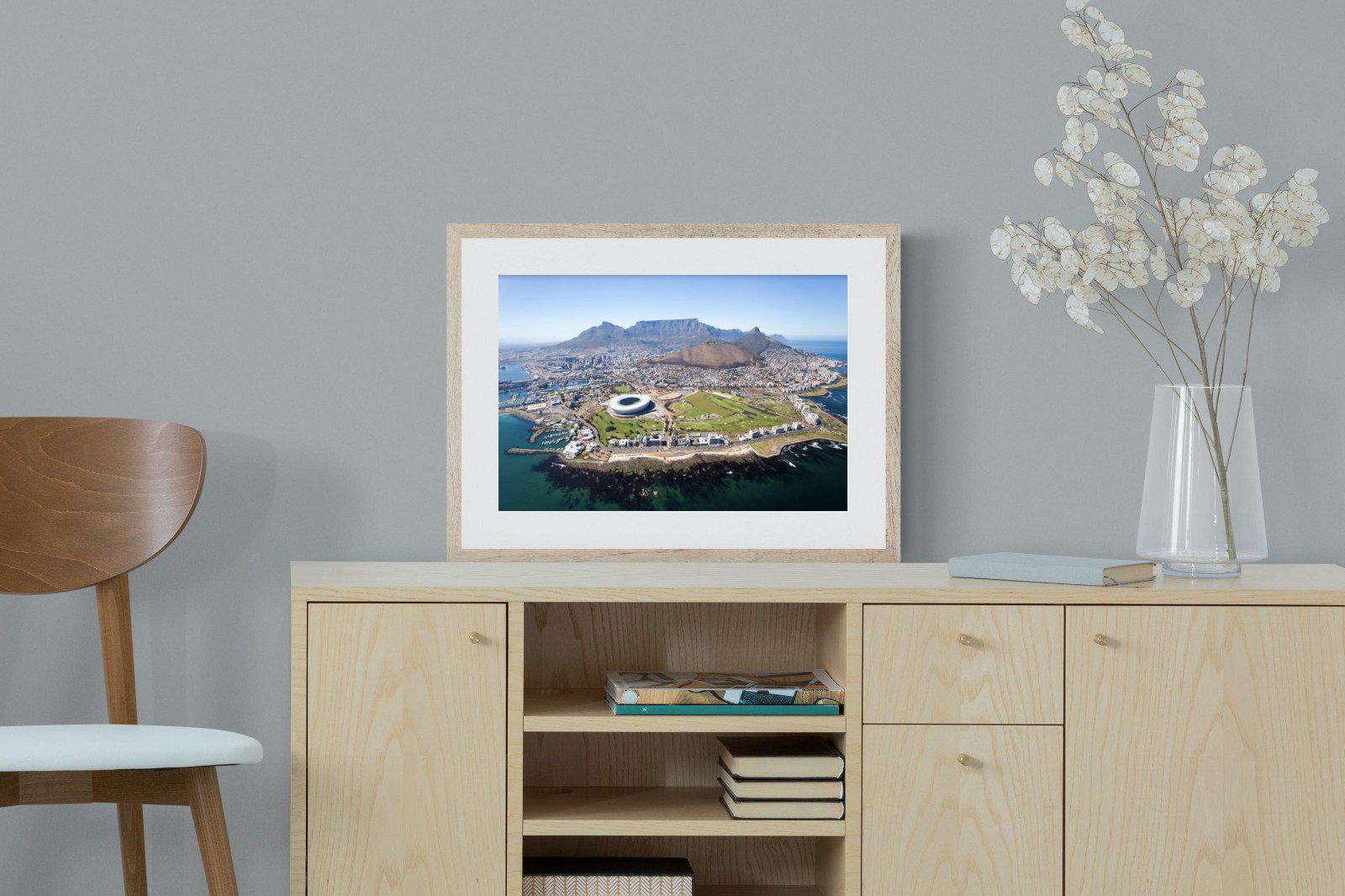 Cape Town by Air-Wall_Art-60 x 45cm-Framed Print-Wood-Pixalot