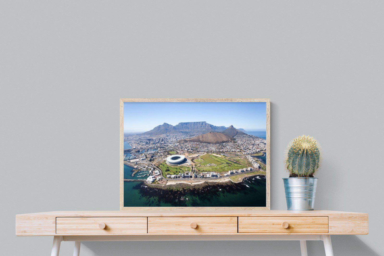 Cape Town by Air-Wall_Art-80 x 60cm-Mounted Canvas-Wood-Pixalot