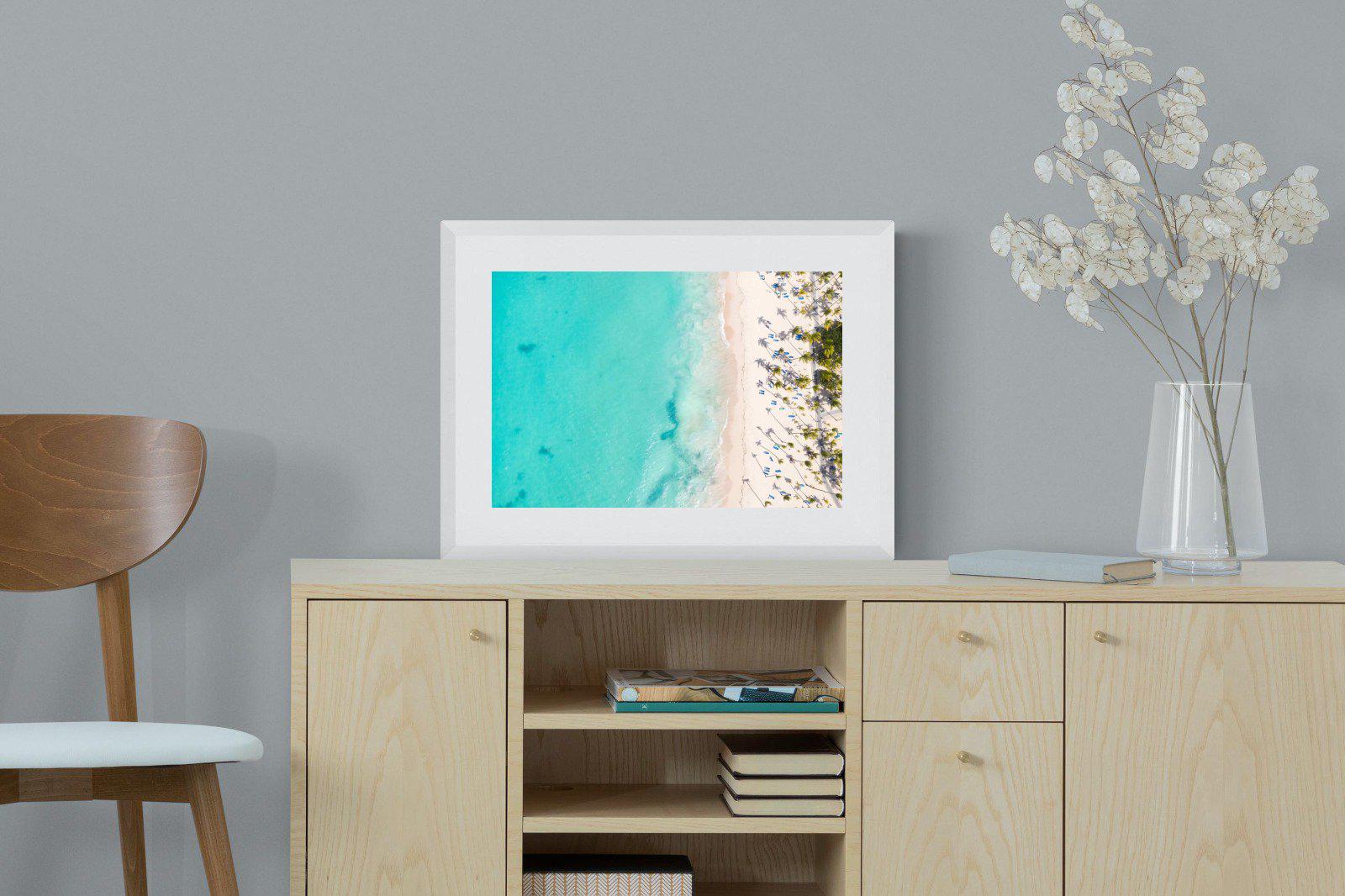 Caribbean-Wall_Art-60 x 45cm-Framed Print-White-Pixalot