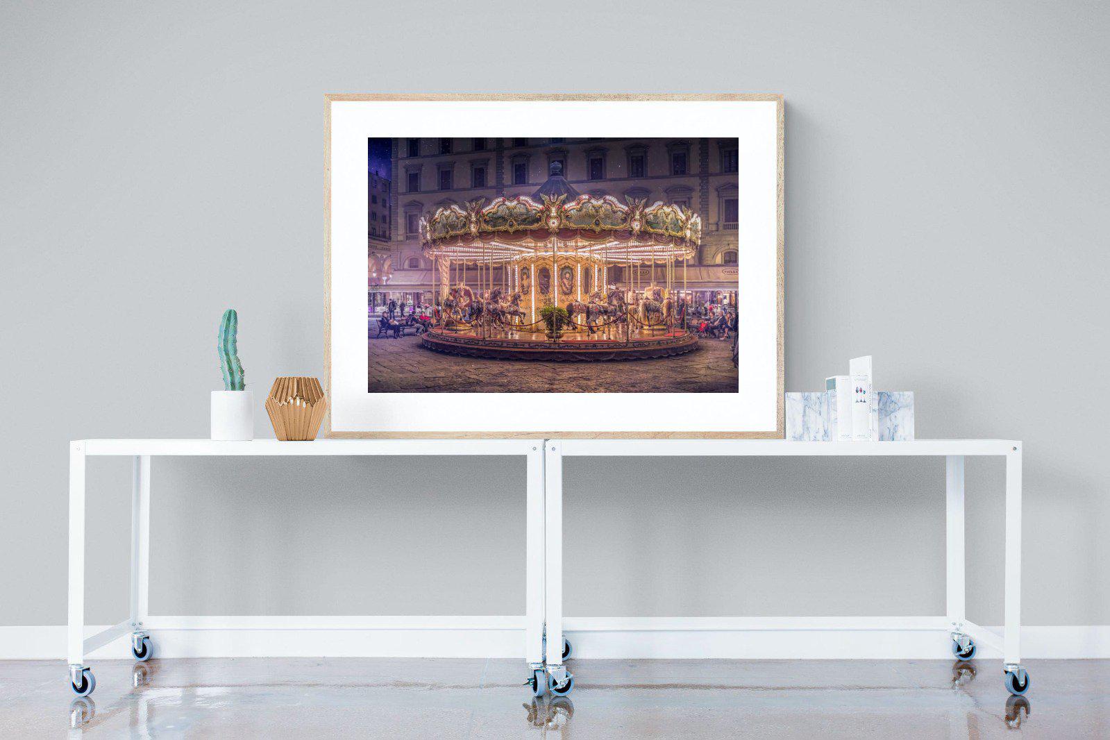Carousel-Wall_Art-120 x 90cm-Framed Print-Wood-Pixalot