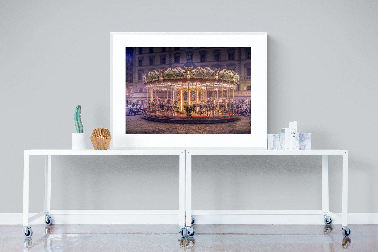Carousel-Wall_Art-120 x 90cm-Framed Print-White-Pixalot