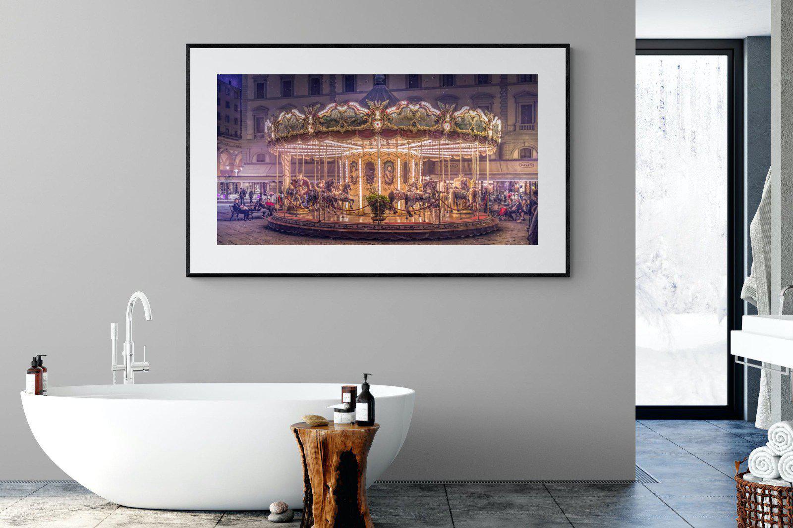 Carousel-Wall_Art-180 x 110cm-Framed Print-Black-Pixalot