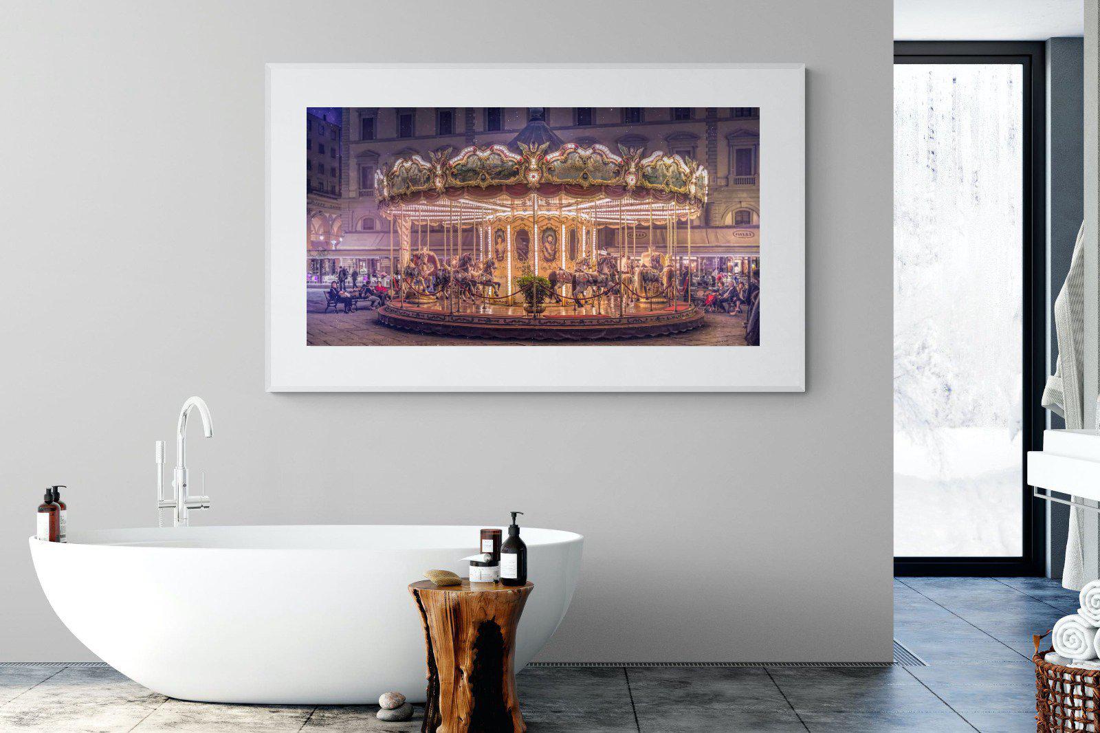 Carousel-Wall_Art-180 x 110cm-Framed Print-White-Pixalot