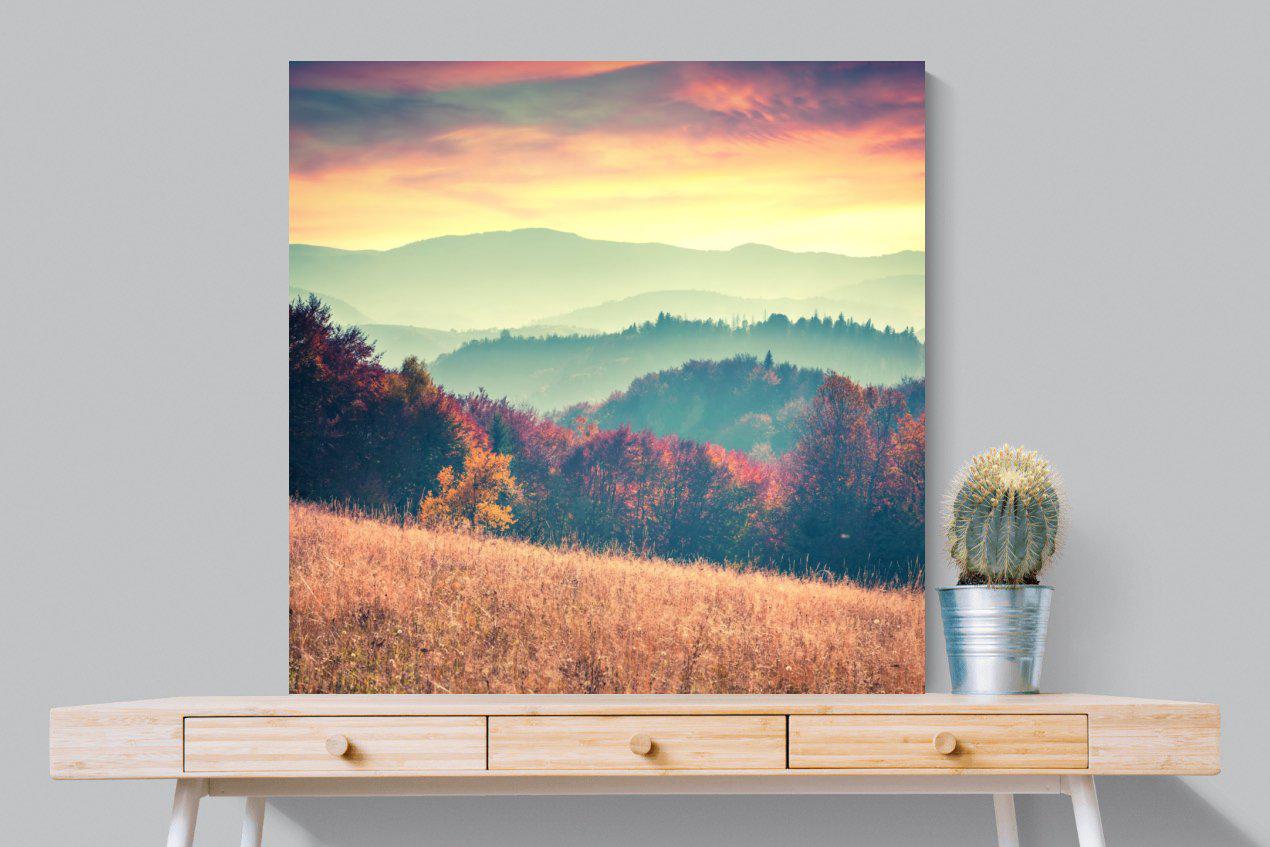 Carpathian Mountains-Wall_Art-100 x 100cm-Mounted Canvas-No Frame-Pixalot