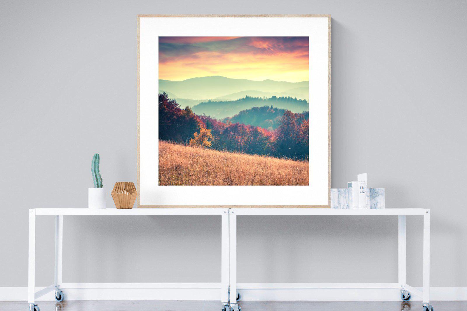 Carpathian Mountains-Wall_Art-120 x 120cm-Framed Print-Wood-Pixalot