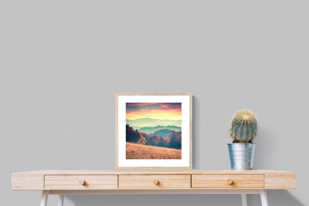 Carpathian Mountains-Wall_Art-50 x 50cm-Framed Print-Wood-Pixalot