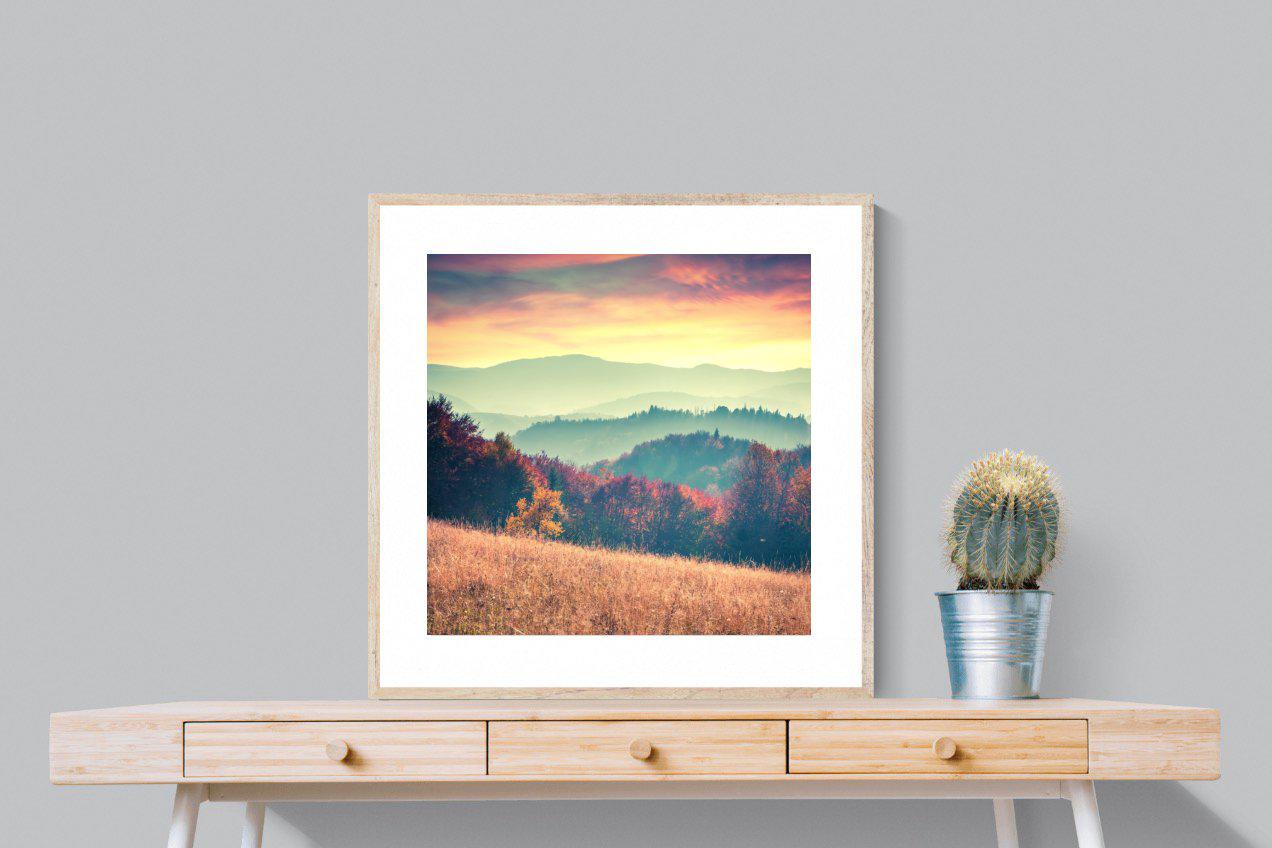 Carpathian Mountains-Wall_Art-80 x 80cm-Framed Print-Wood-Pixalot