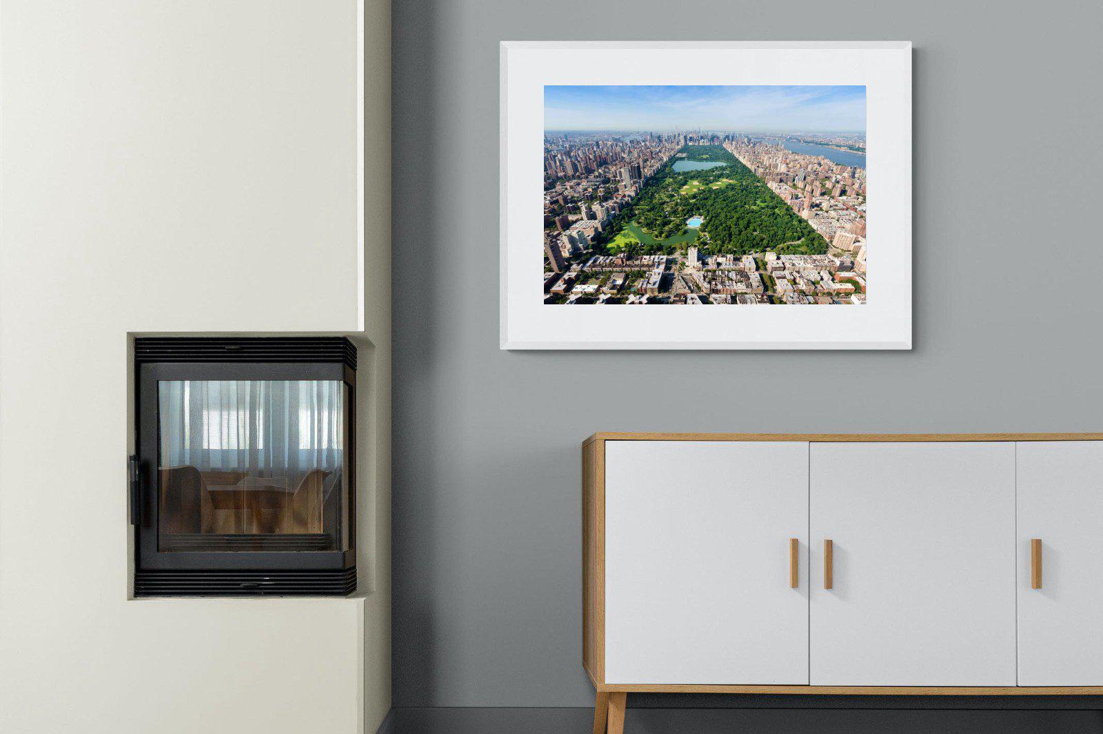 Central Park-Wall_Art-100 x 75cm-Framed Print-White-Pixalot