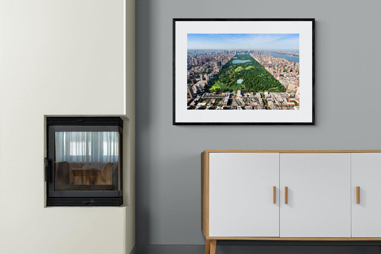 Central Park-Wall_Art-100 x 75cm-Framed Print-Black-Pixalot