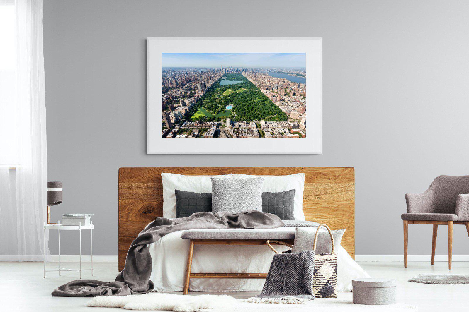 Central Park-Wall_Art-150 x 100cm-Framed Print-White-Pixalot