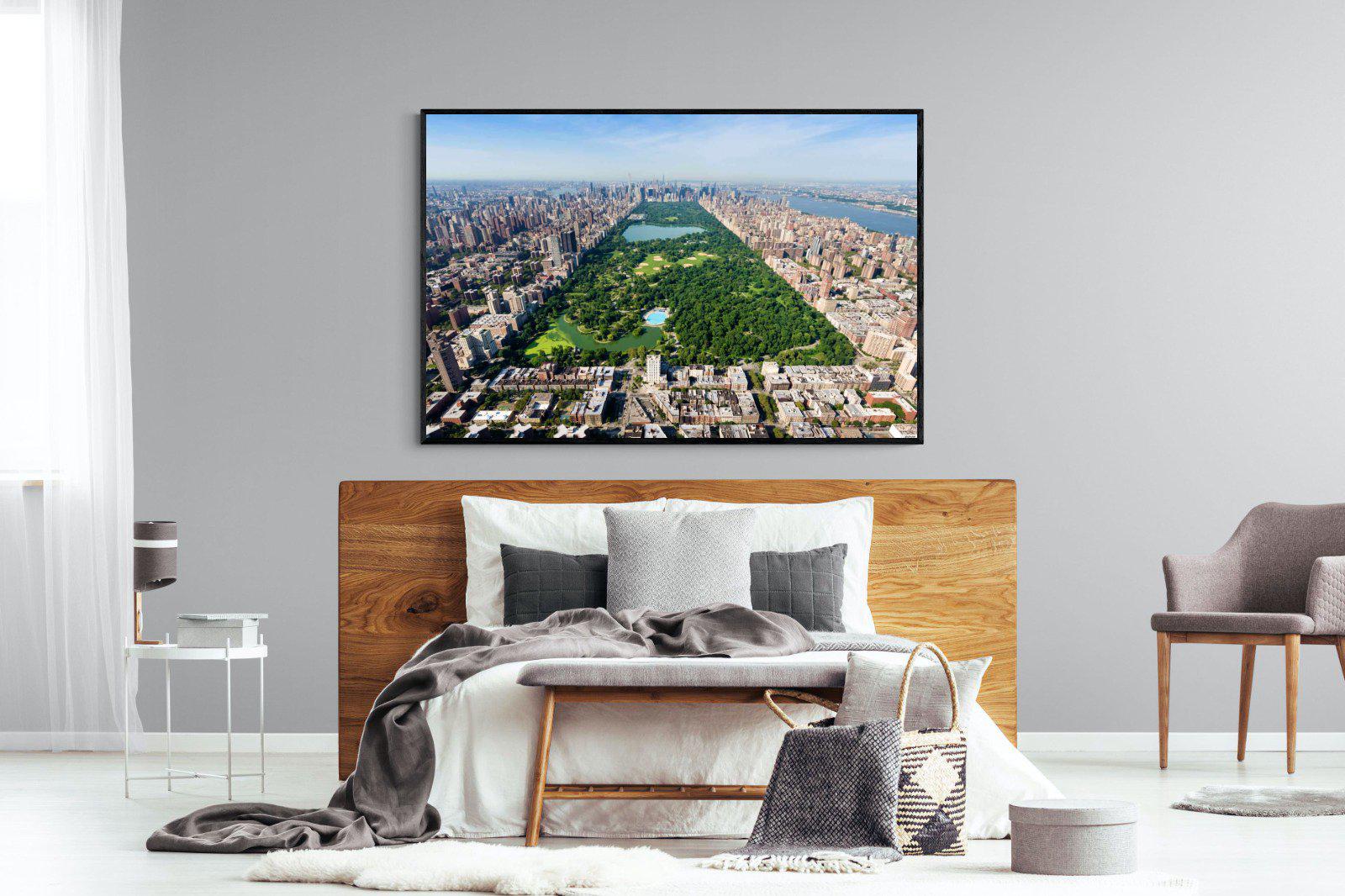 Central Park-Wall_Art-150 x 100cm-Mounted Canvas-Black-Pixalot