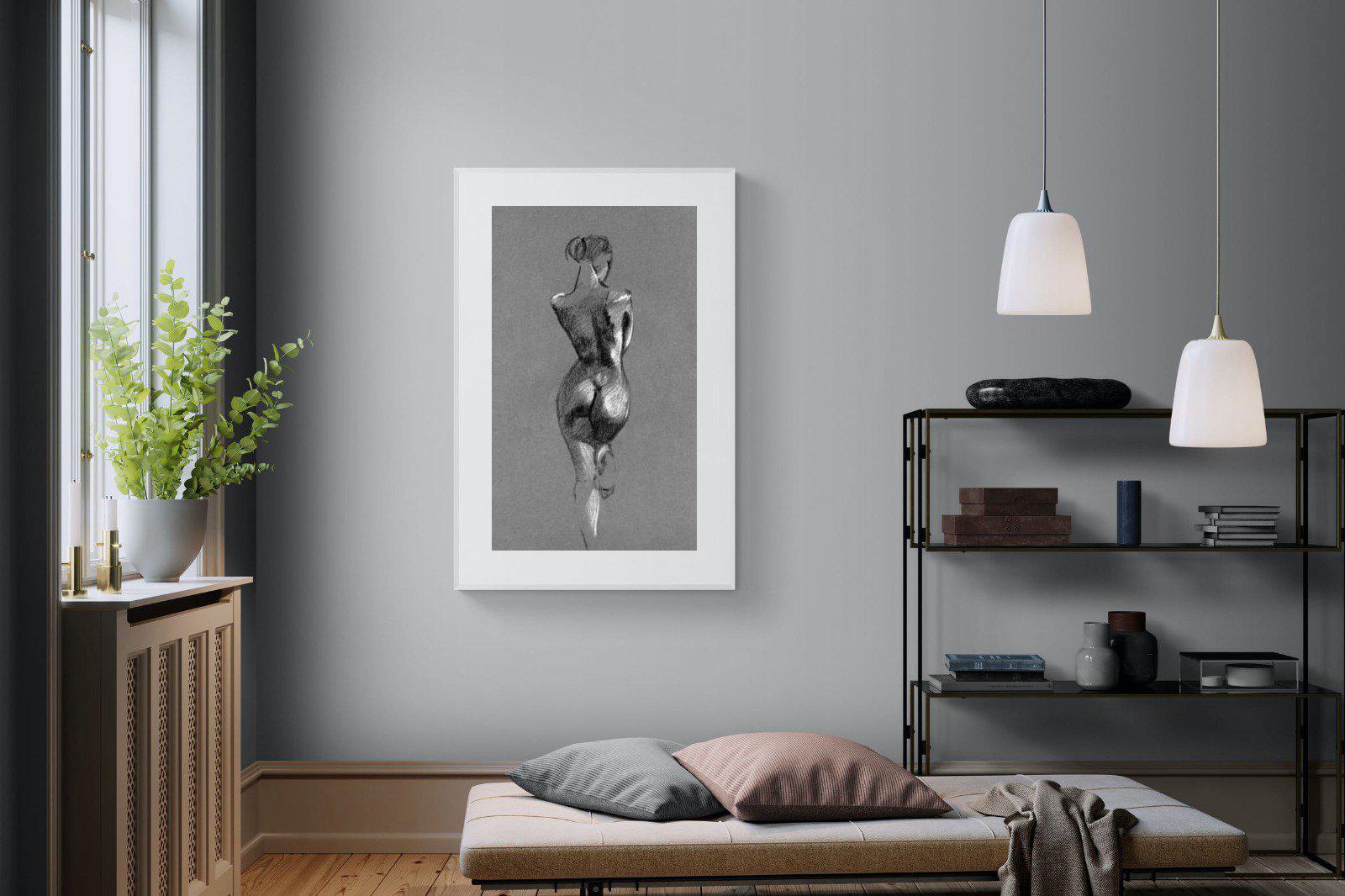 Chalk Sketch-Wall_Art-100 x 150cm-Framed Print-White-Pixalot