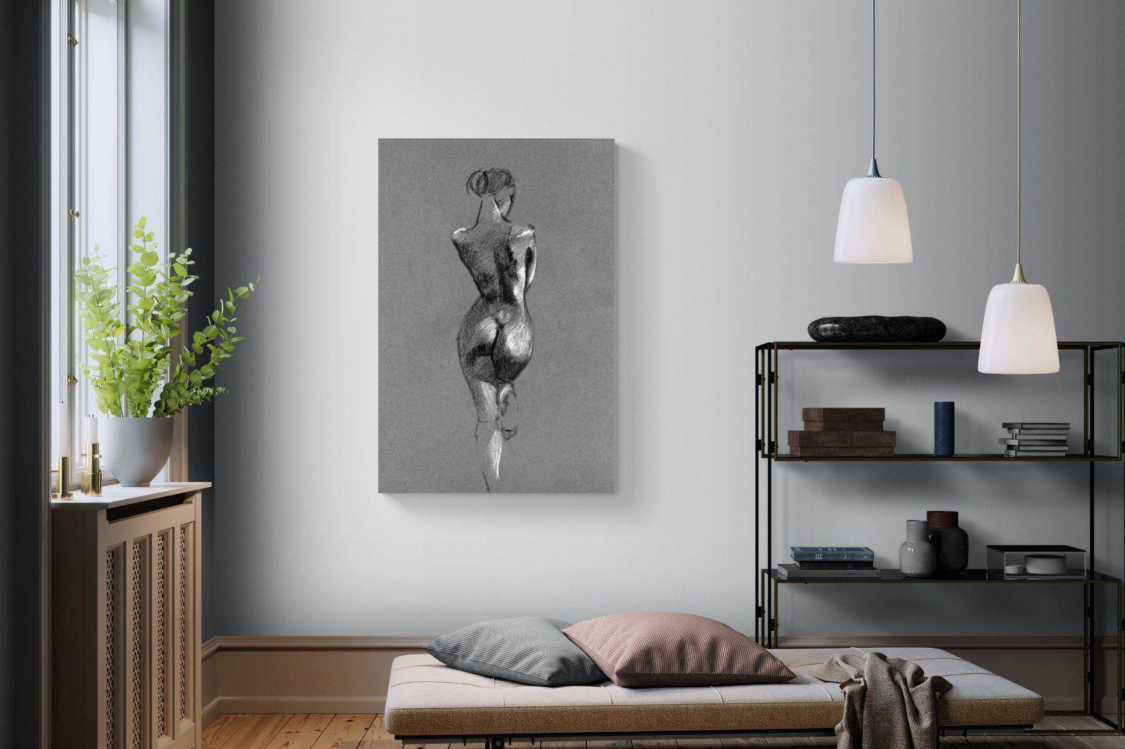 Chalk Sketch-Wall_Art-100 x 150cm-Mounted Canvas-No Frame-Pixalot