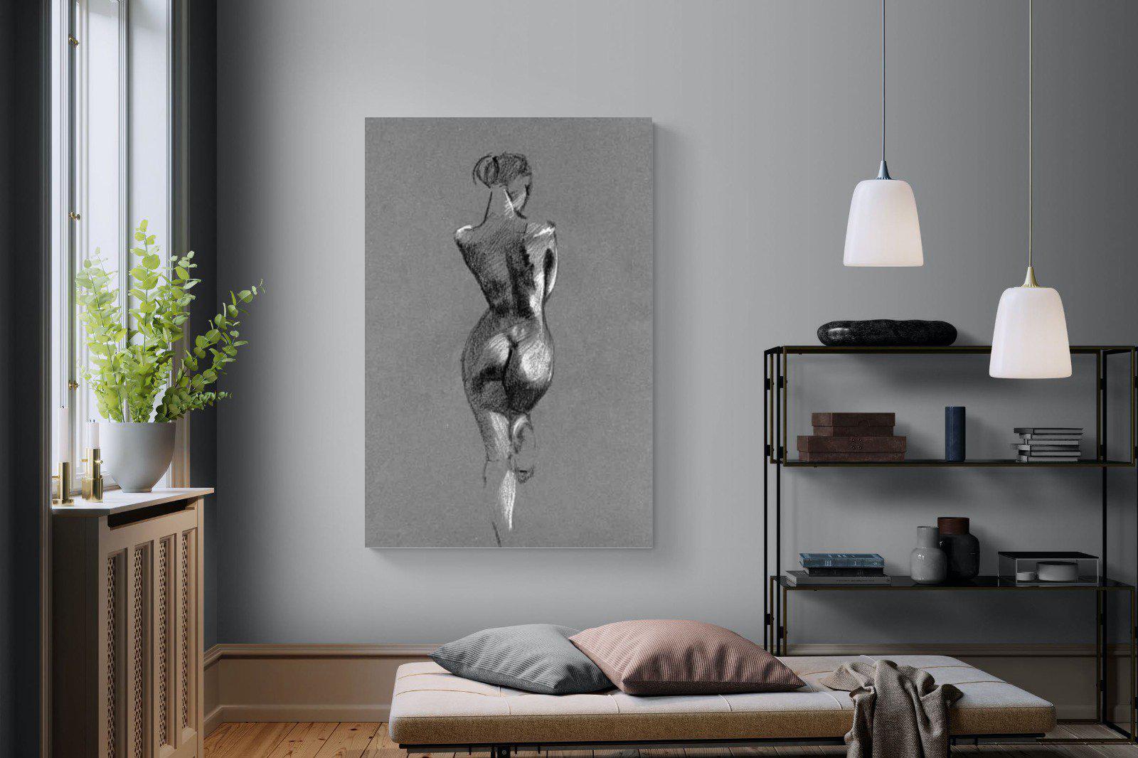 Chalk Sketch-Wall_Art-120 x 180cm-Mounted Canvas-No Frame-Pixalot