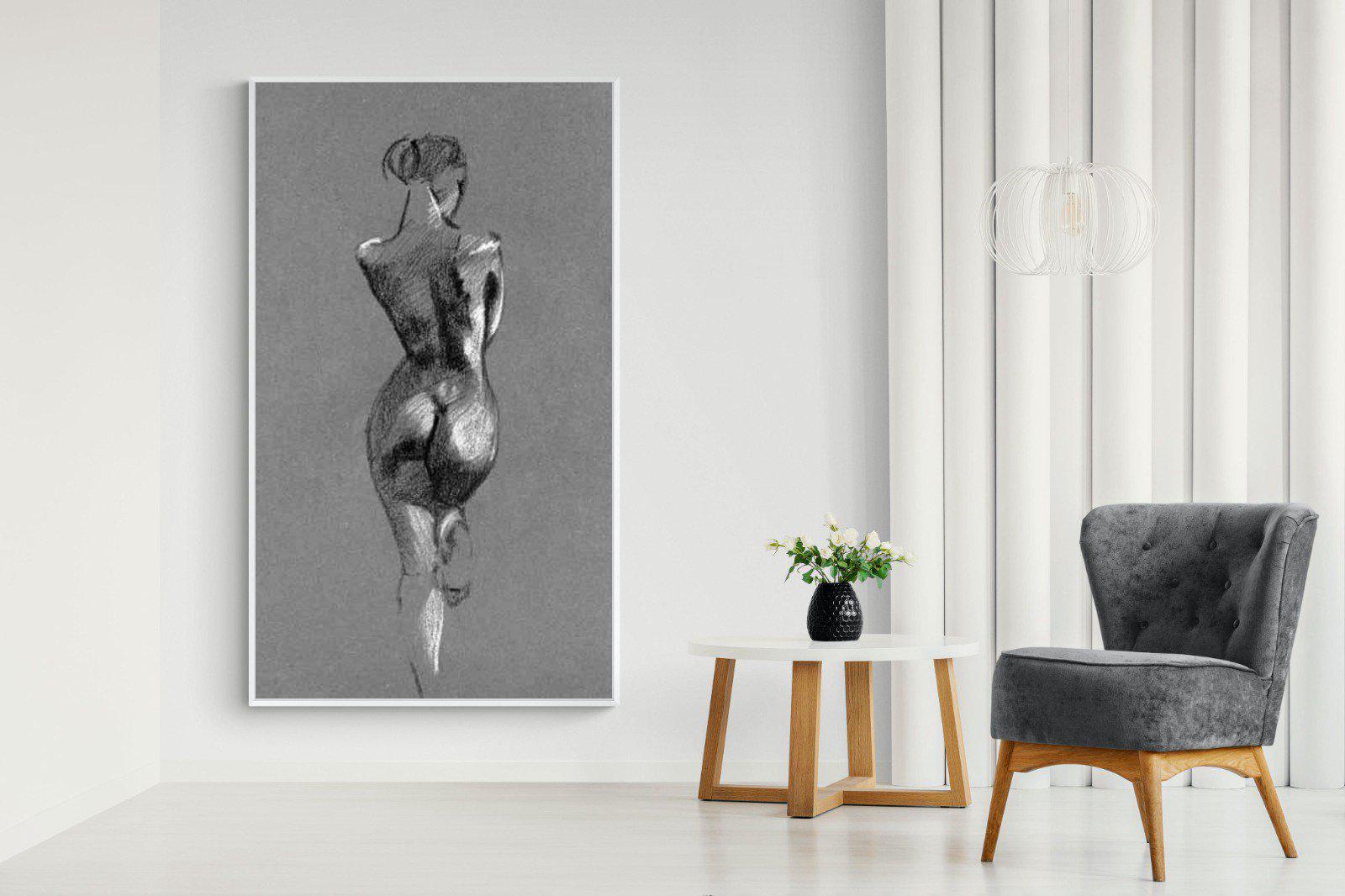 Chalk Sketch-Wall_Art-130 x 220cm-Mounted Canvas-White-Pixalot
