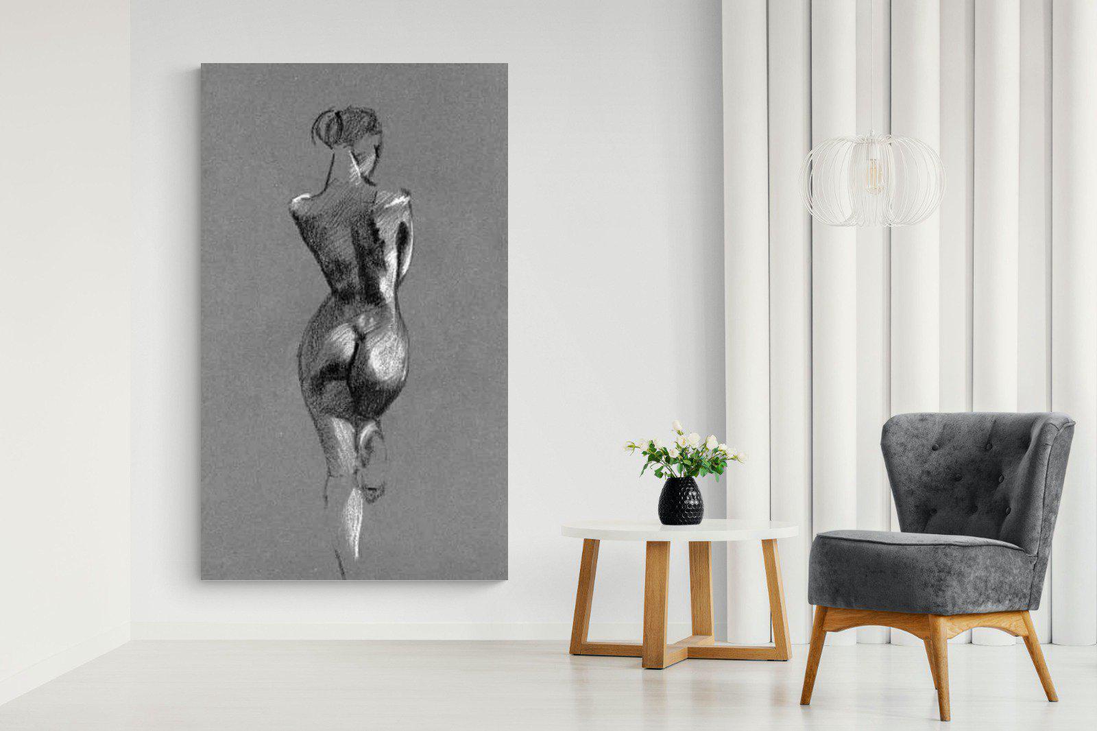 Chalk Sketch-Wall_Art-130 x 220cm-Mounted Canvas-No Frame-Pixalot