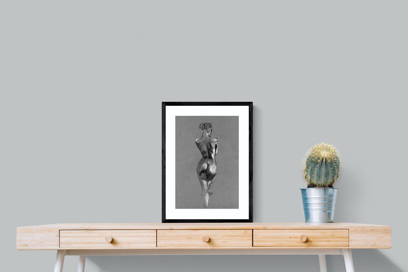 Chalk Sketch-Wall_Art-45 x 60cm-Framed Print-Black-Pixalot