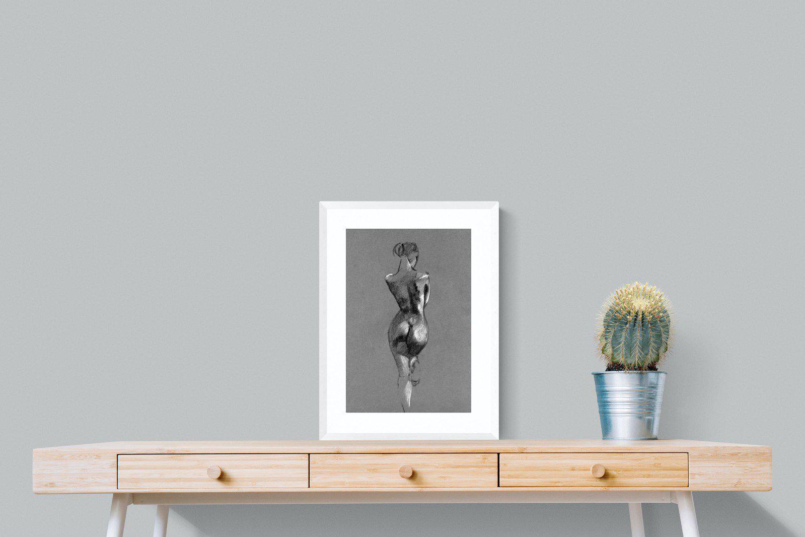 Chalk Sketch-Wall_Art-45 x 60cm-Framed Print-White-Pixalot