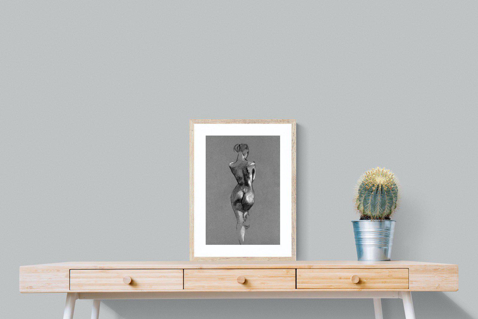 Chalk Sketch-Wall_Art-45 x 60cm-Framed Print-Wood-Pixalot