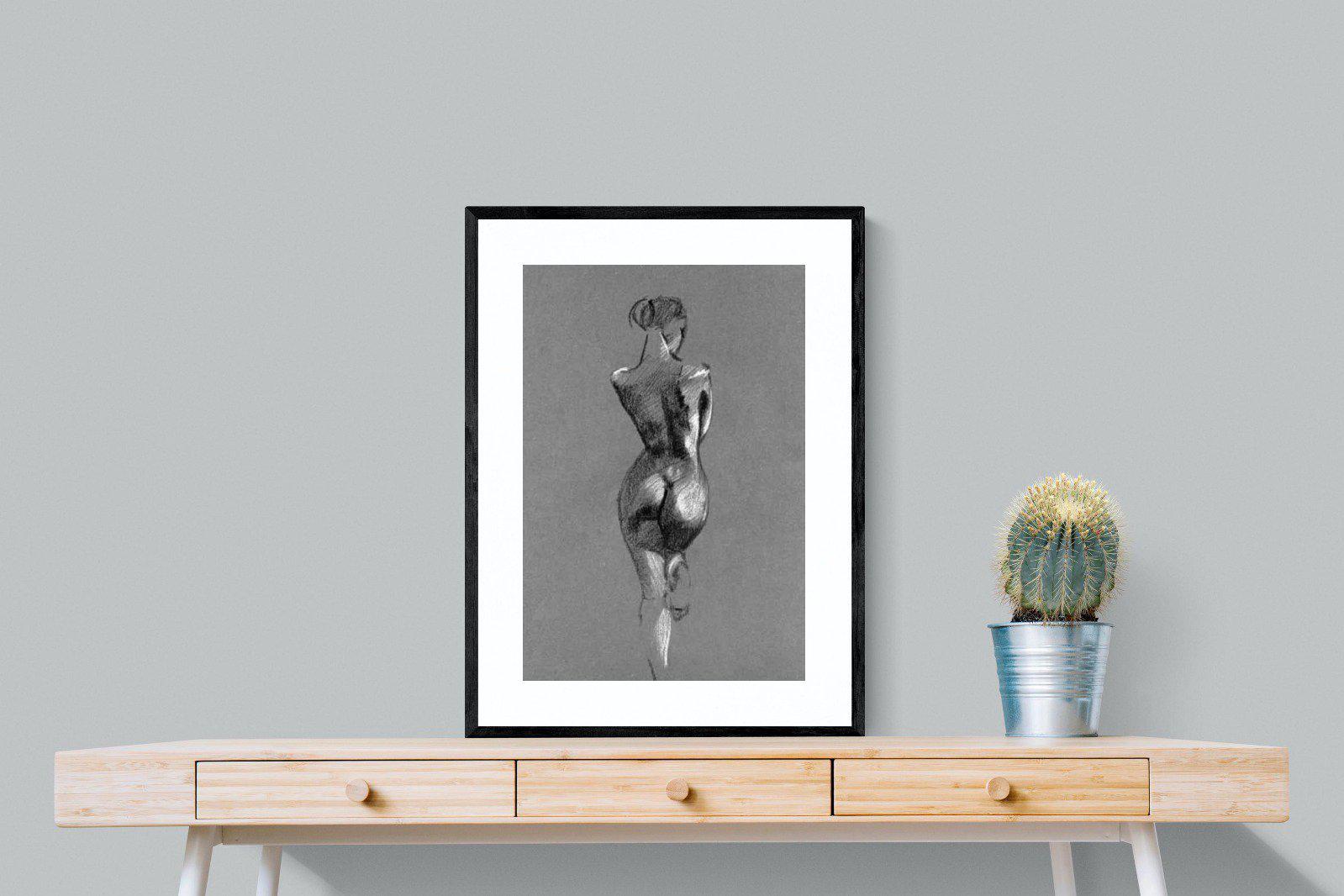 Chalk Sketch-Wall_Art-60 x 80cm-Framed Print-Black-Pixalot