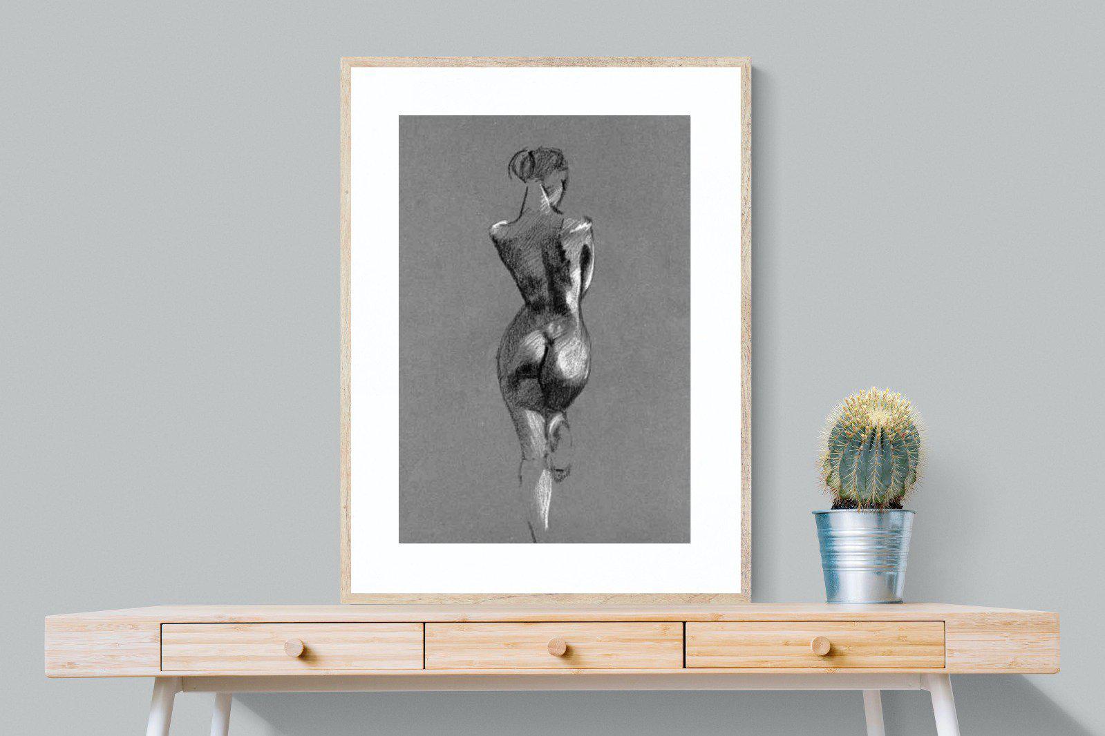 Chalk Sketch-Wall_Art-75 x 100cm-Framed Print-Wood-Pixalot