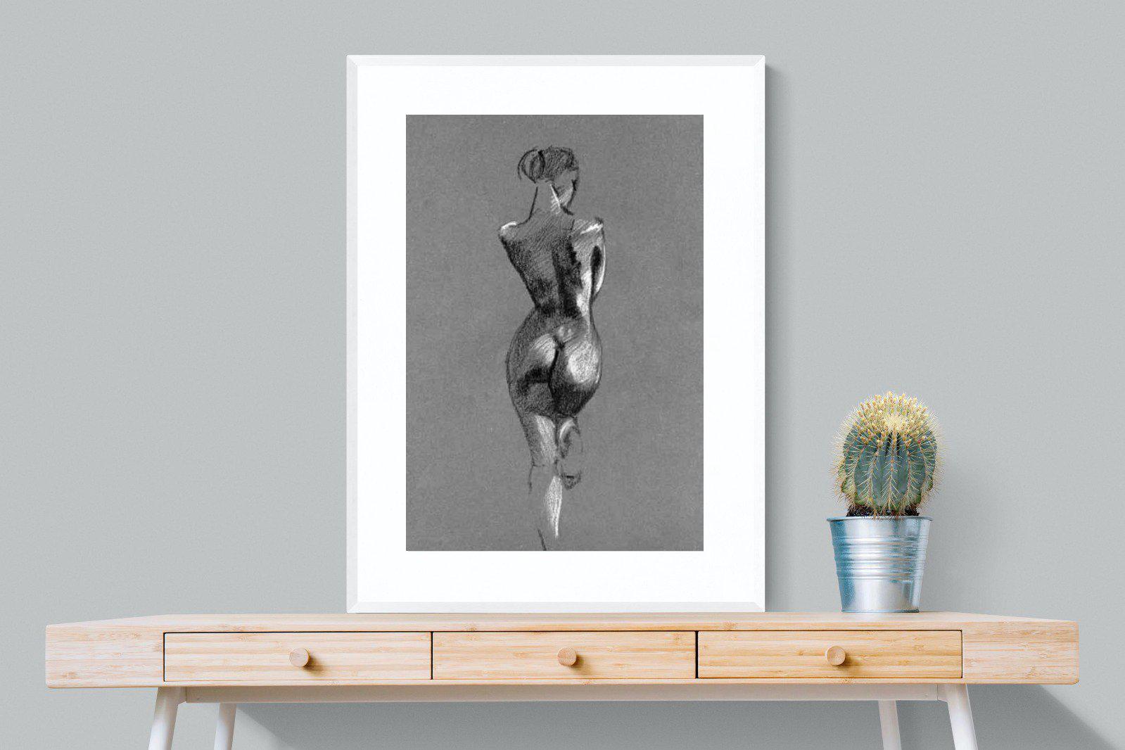 Chalk Sketch-Wall_Art-75 x 100cm-Framed Print-White-Pixalot