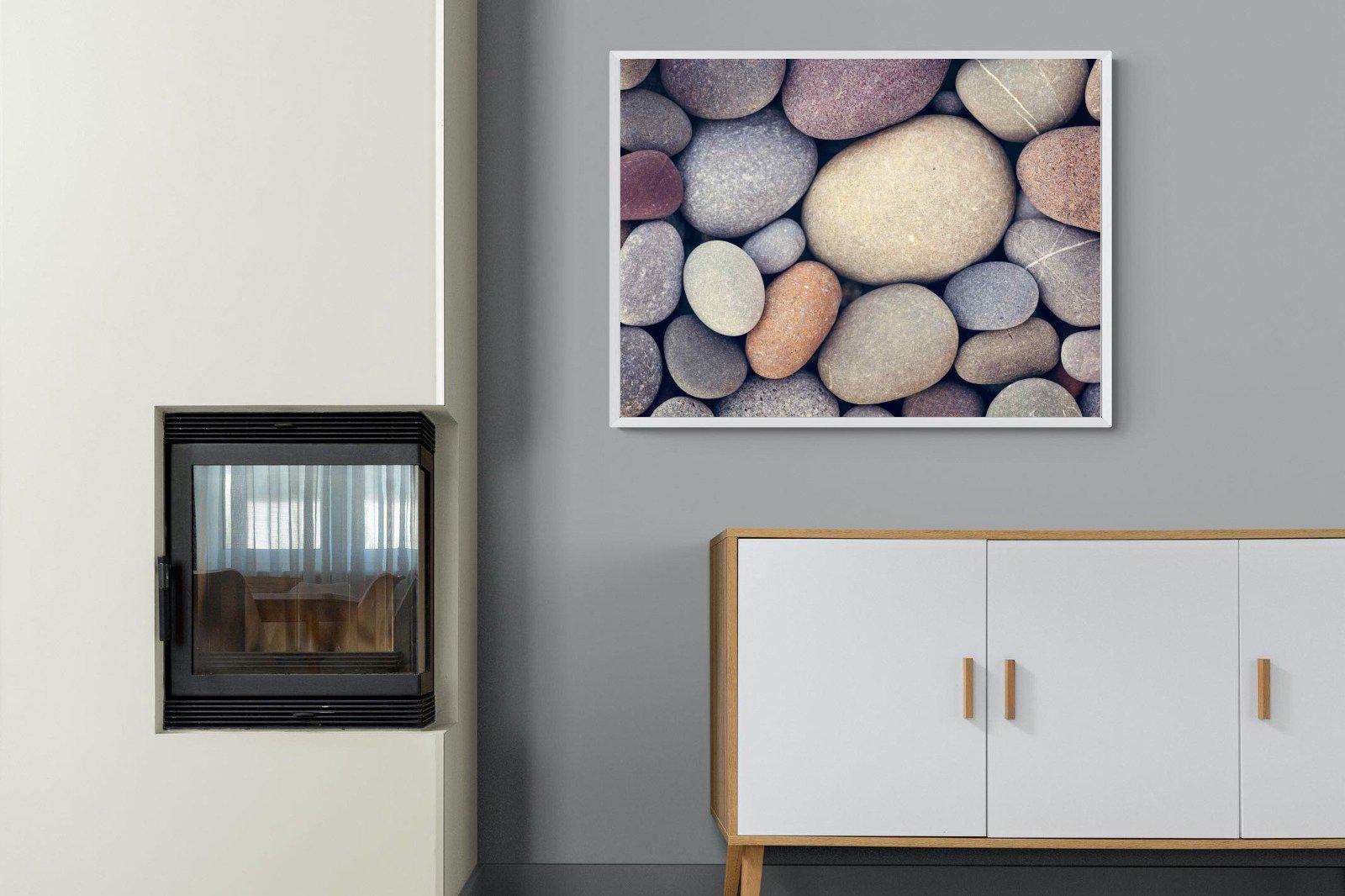 Chalky Pebbles-Wall_Art-100 x 75cm-Mounted Canvas-White-Pixalot