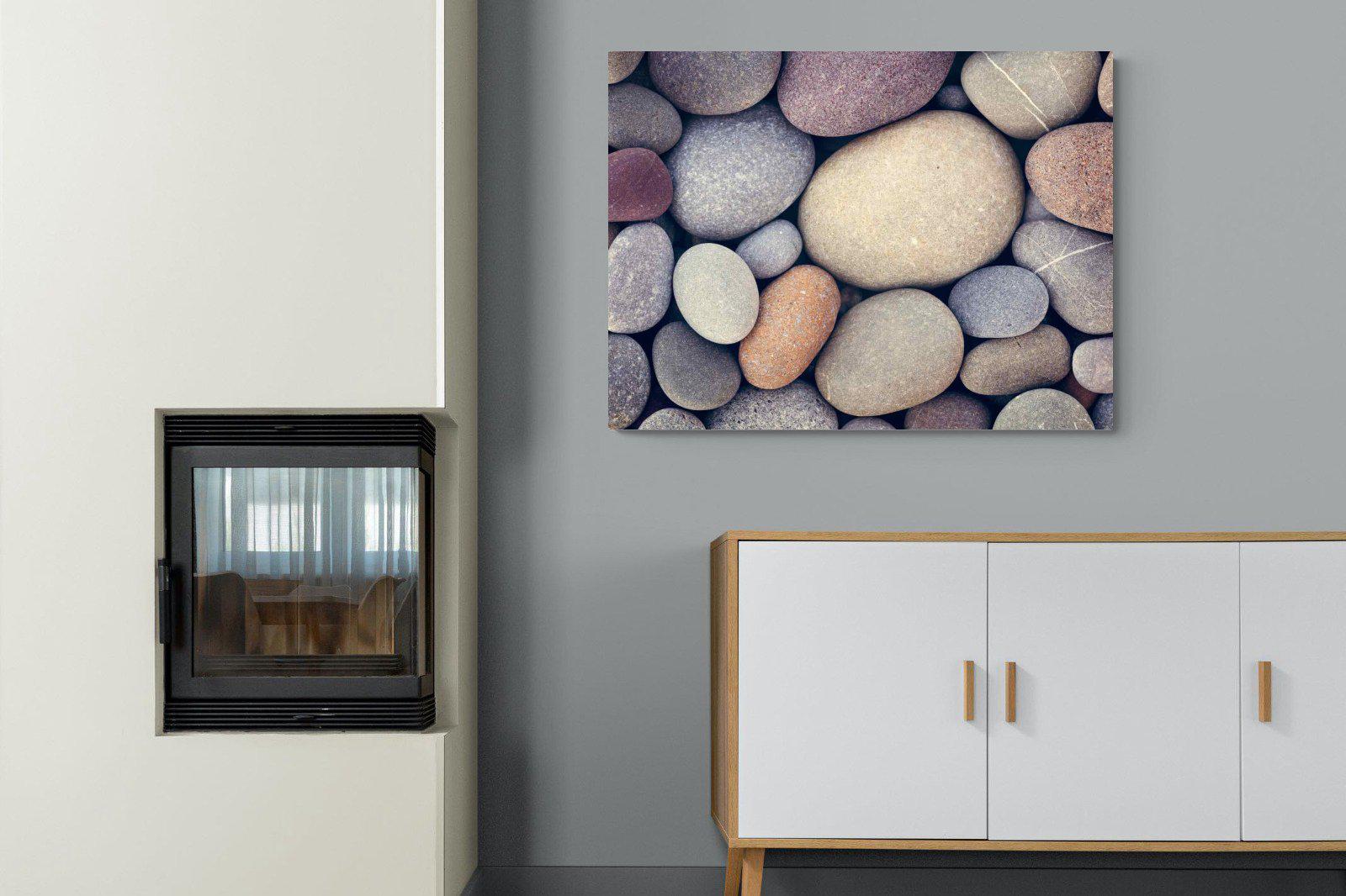Chalky Pebbles-Wall_Art-100 x 75cm-Mounted Canvas-No Frame-Pixalot