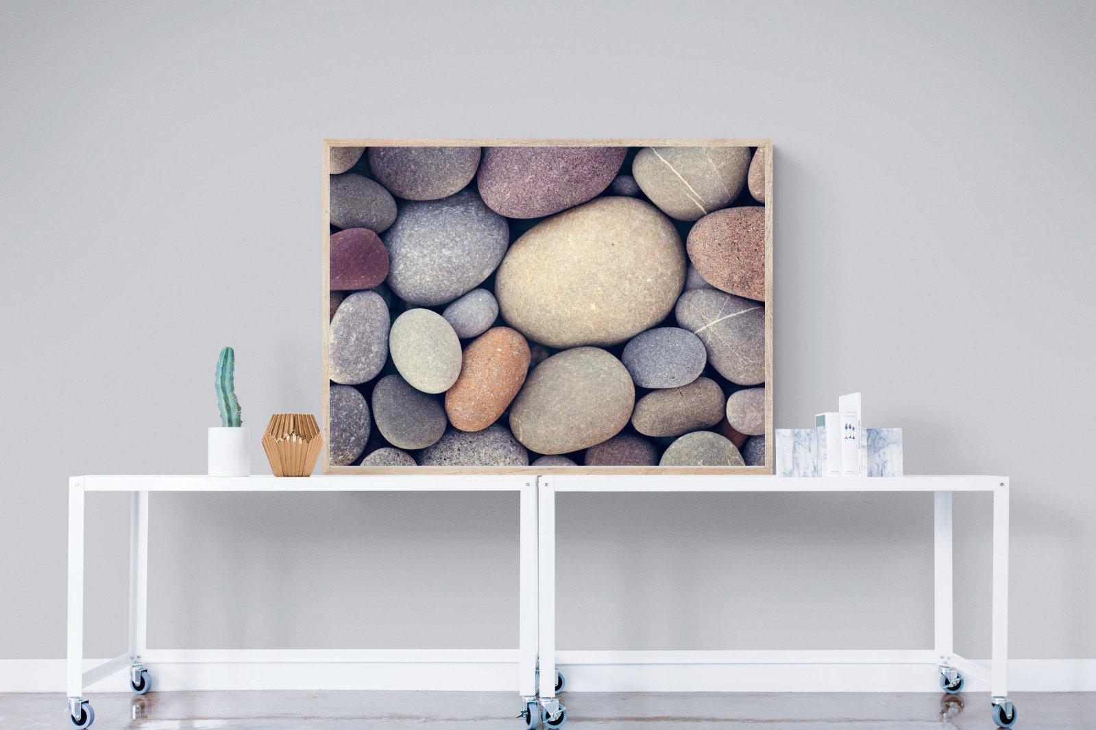 Chalky Pebbles-Wall_Art-120 x 90cm-Mounted Canvas-Wood-Pixalot