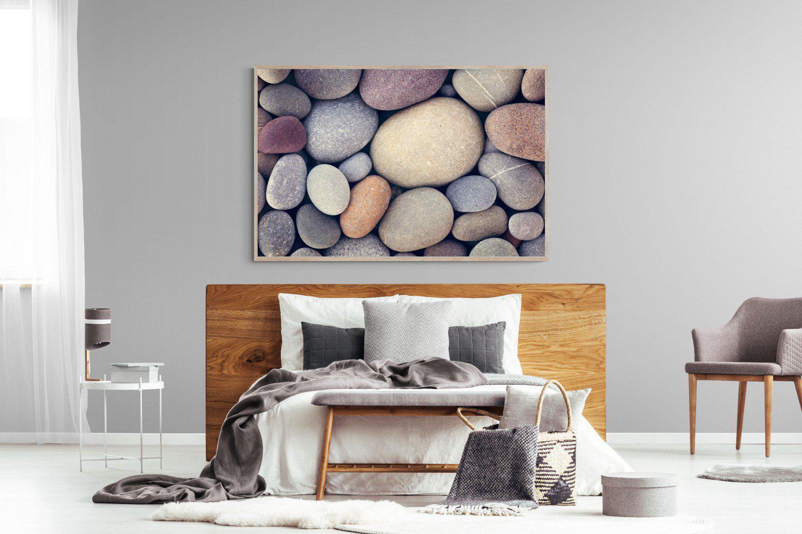 Chalky Pebbles-Wall_Art-150 x 100cm-Mounted Canvas-Wood-Pixalot