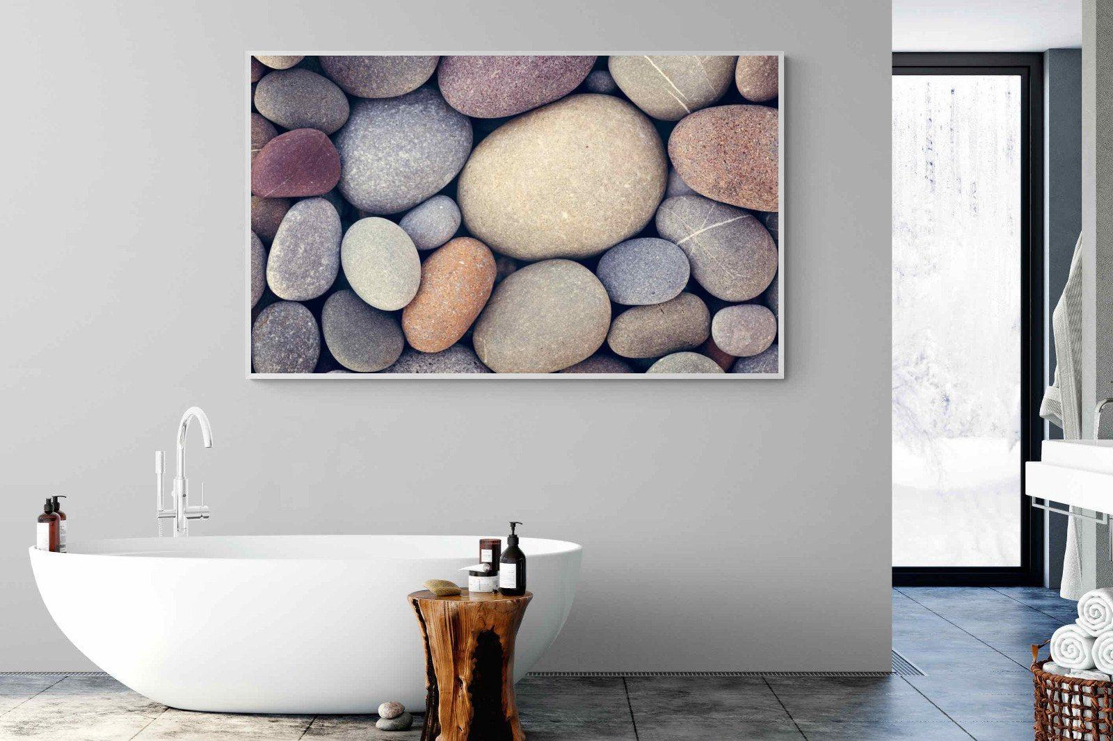 Chalky Pebbles-Wall_Art-180 x 110cm-Mounted Canvas-White-Pixalot