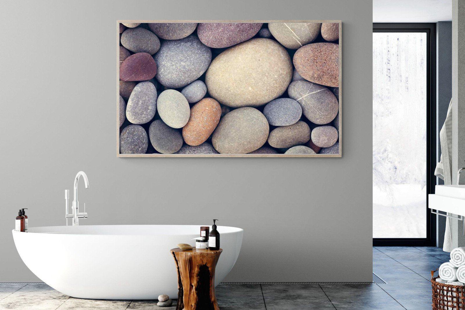 Chalky Pebbles-Wall_Art-180 x 110cm-Mounted Canvas-Wood-Pixalot