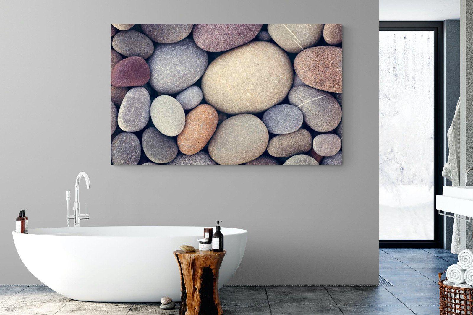 Chalky Pebbles-Wall_Art-180 x 110cm-Mounted Canvas-No Frame-Pixalot