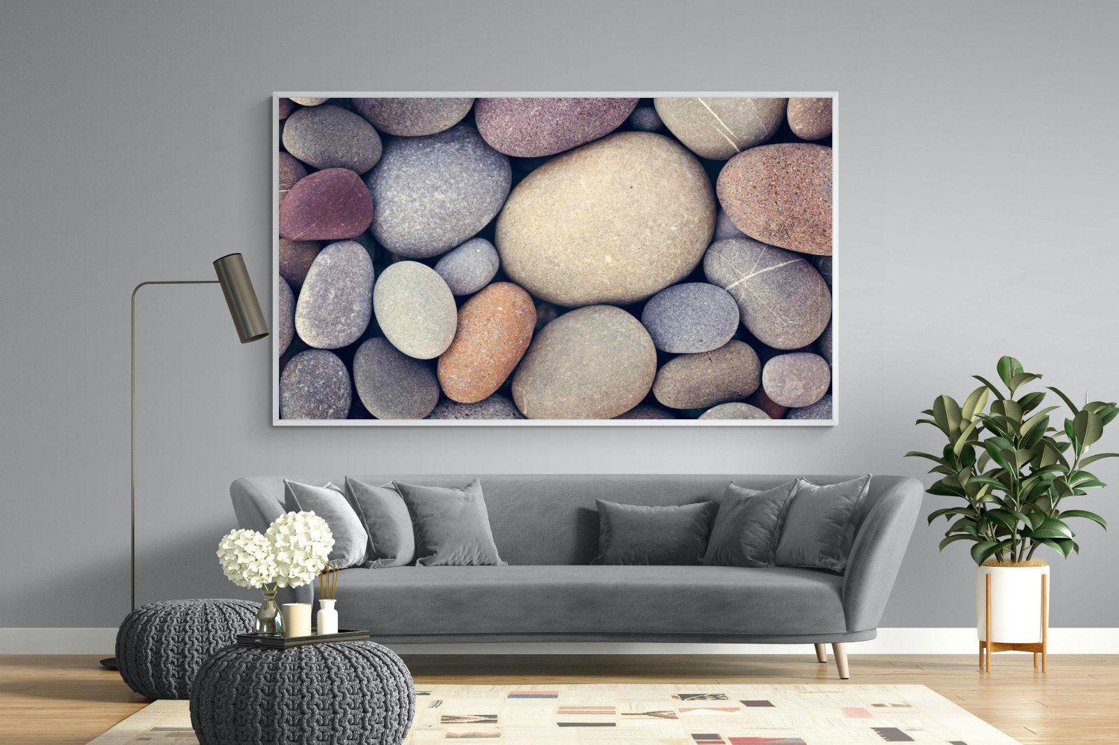 Chalky Pebbles-Wall_Art-220 x 130cm-Mounted Canvas-White-Pixalot