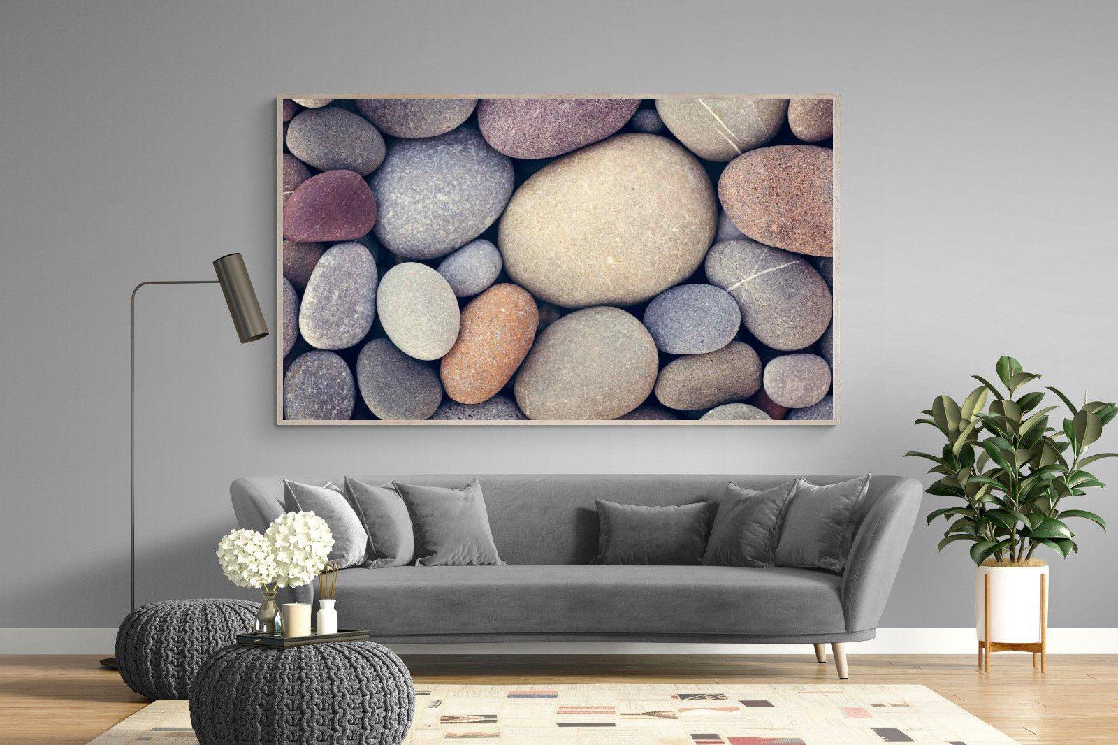 Chalky Pebbles-Wall_Art-220 x 130cm-Mounted Canvas-Wood-Pixalot