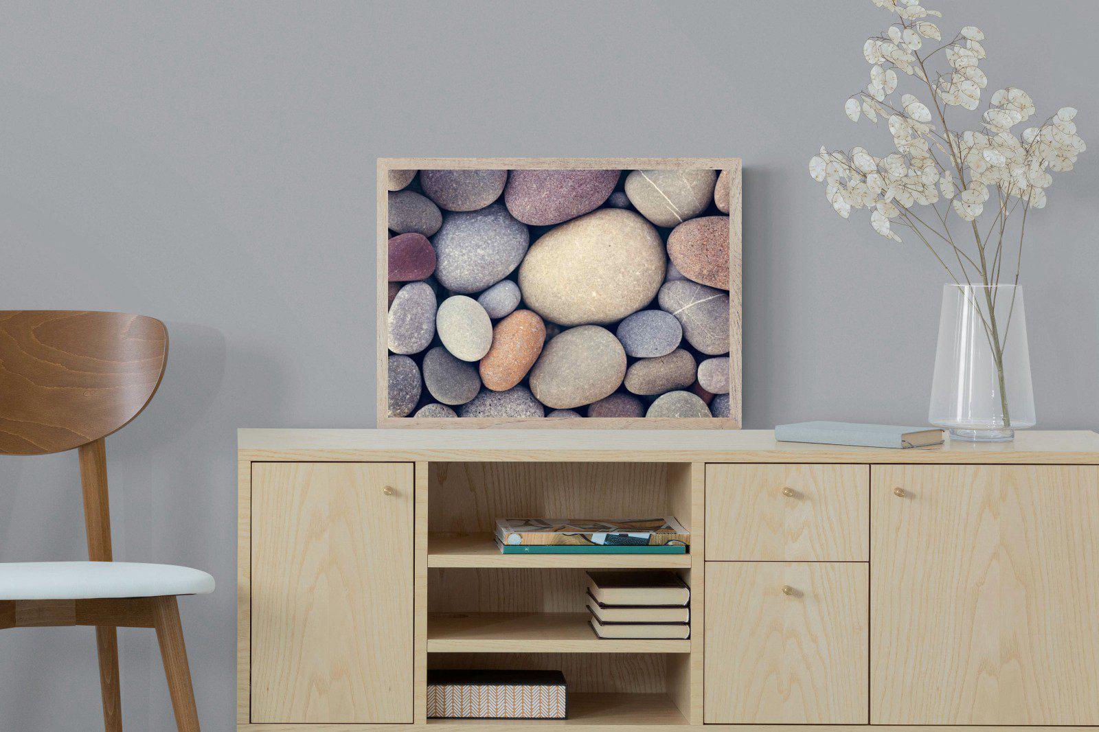 Chalky Pebbles-Wall_Art-60 x 45cm-Mounted Canvas-Wood-Pixalot
