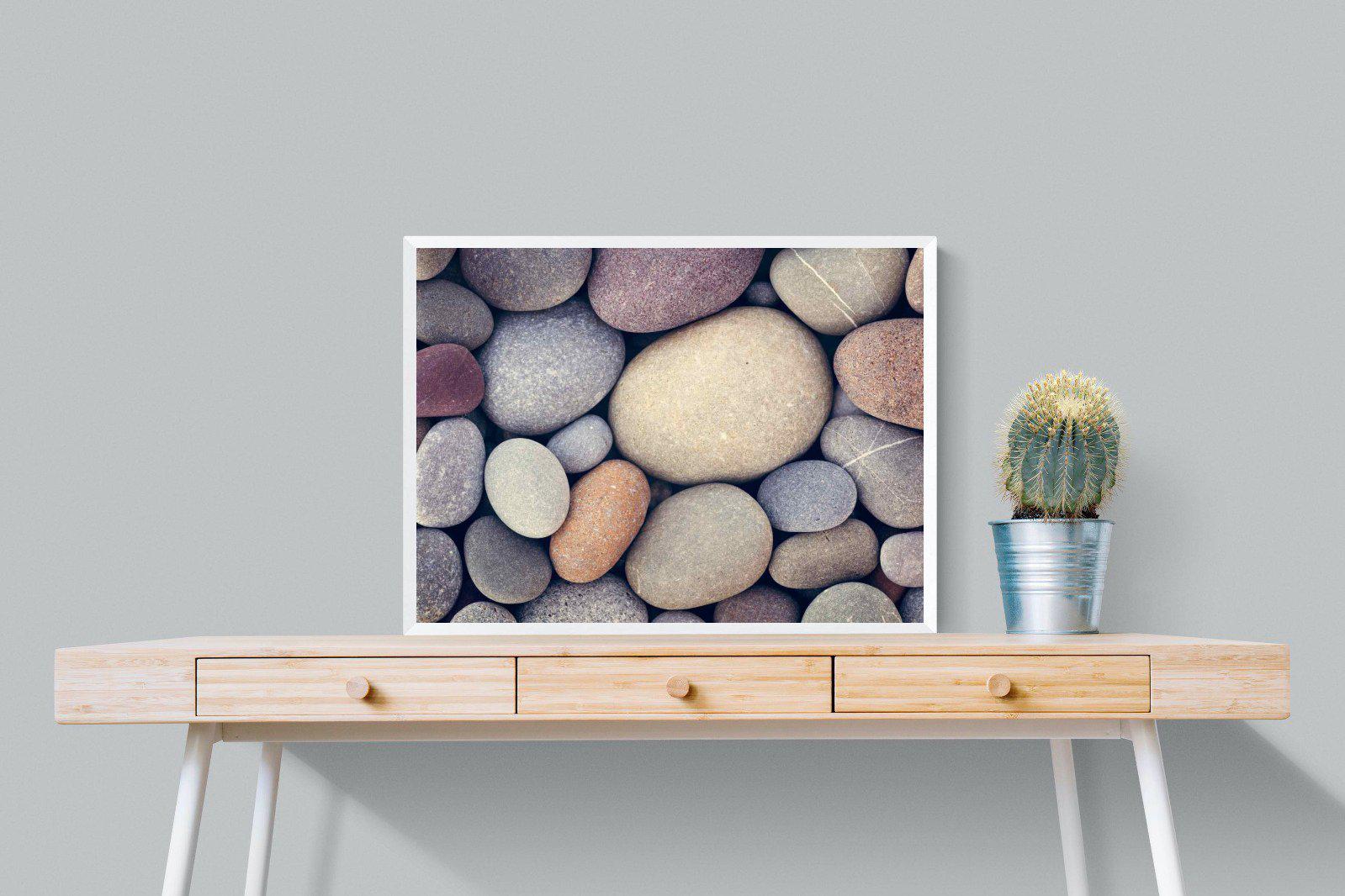 Chalky Pebbles-Wall_Art-80 x 60cm-Mounted Canvas-White-Pixalot