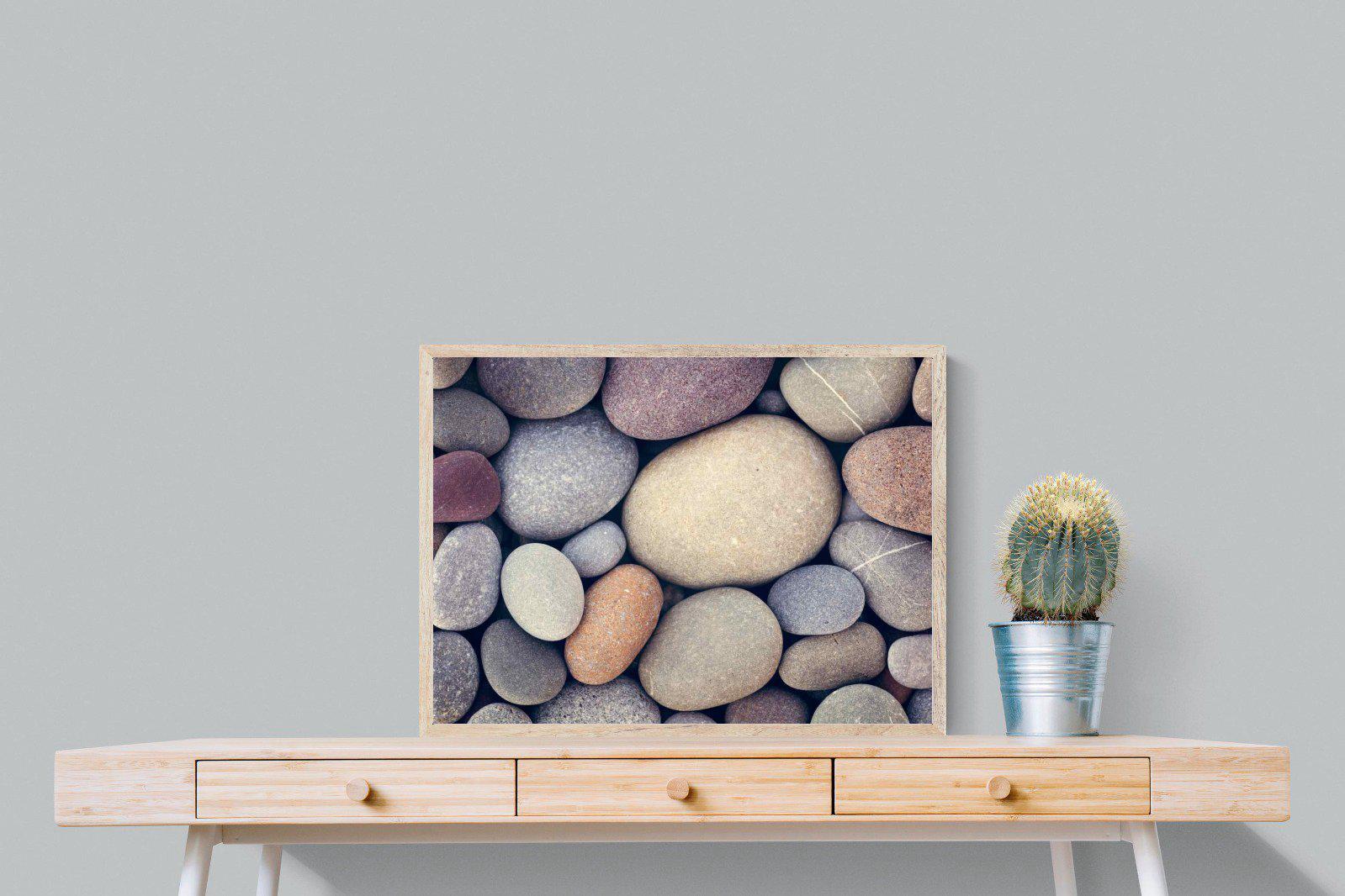 Chalky Pebbles-Wall_Art-80 x 60cm-Mounted Canvas-Wood-Pixalot