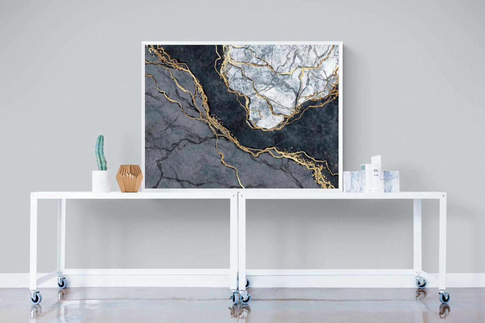 Charcoal & Gold-Wall_Art-120 x 90cm-Mounted Canvas-White-Pixalot